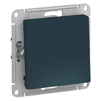 Выключатель 1-клавишный (безвинтовой зажим), Изумруд, серия Atlas Design, Schneider Electric
